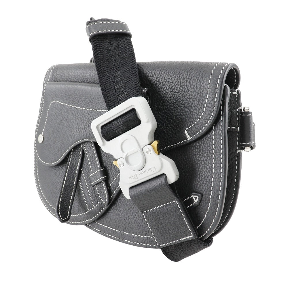 Dior Sling bag Calfskin black saddle mens Used Authentic