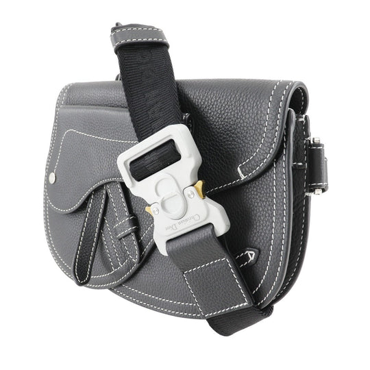Dior Sling bag Calfskin black saddle mens Used Authentic