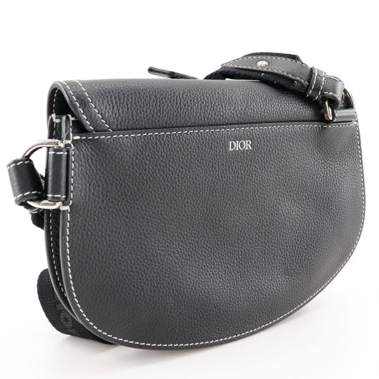 Dior Sling bag Calfskin black saddle mens Used Authentic