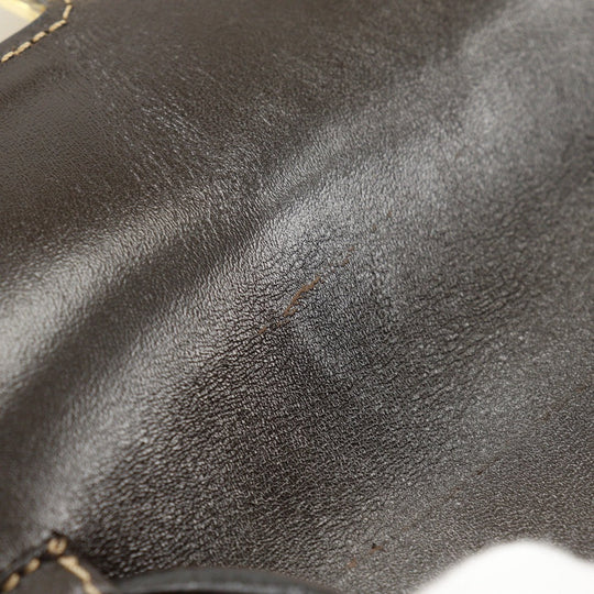 FENDI Shoulder Bag Plastics Brown 2-way clutch Zucchino Mamma Bucket Women Used Authentic