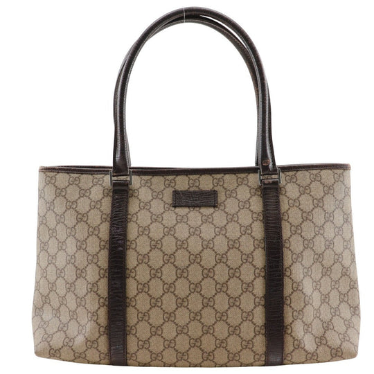 GUCCI Tote Bag 114595 GG plus Brown Women Used Authentic