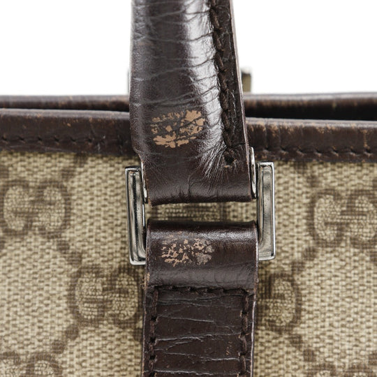 GUCCI Tote Bag 114595 GG plus Brown Women Used Authentic