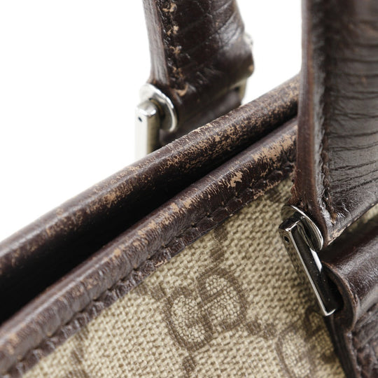 GUCCI Tote Bag 114595 GG plus Brown Women Used Authentic