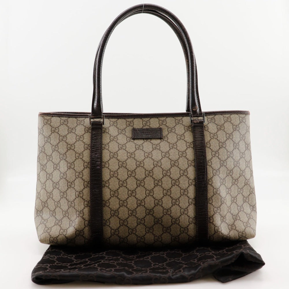 GUCCI Tote Bag 114595 GG plus Brown Women Used Authentic