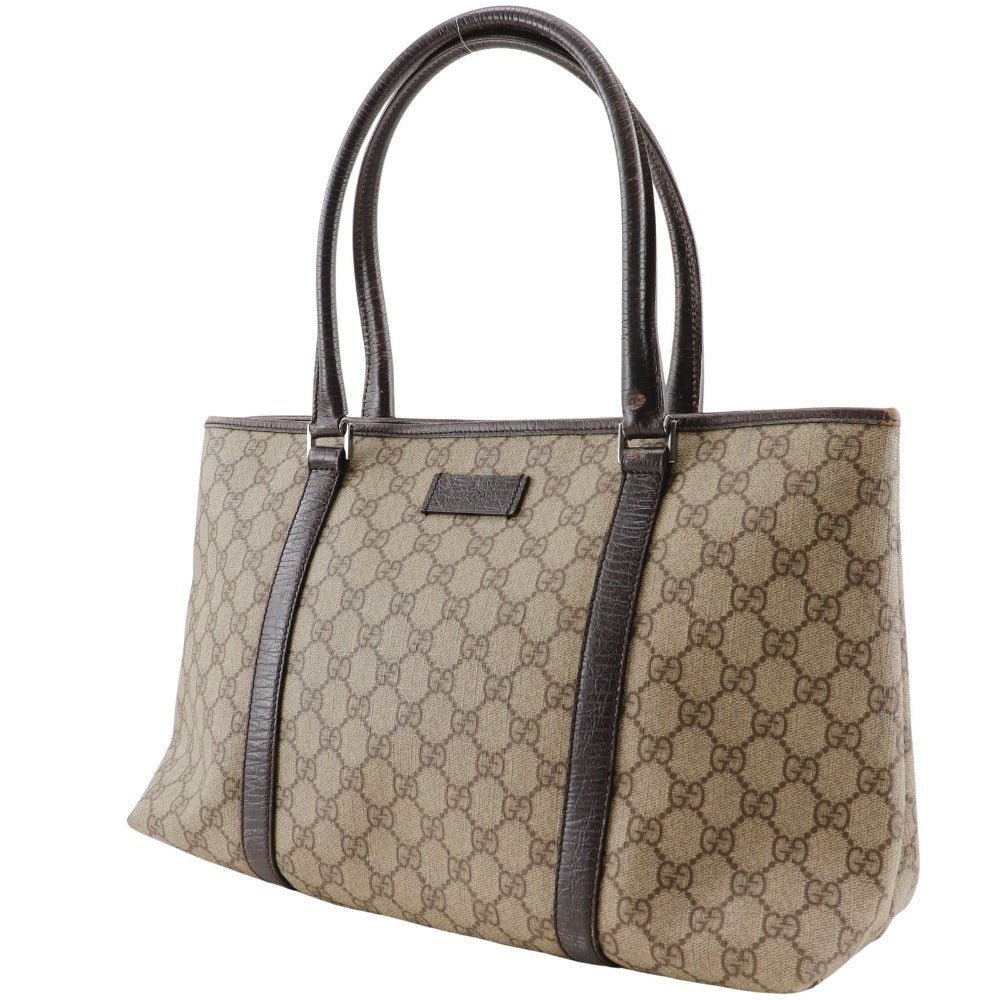 GUCCI Tote Bag 114595 GG plus Brown Women Used Authentic
