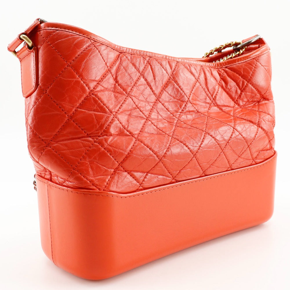 CHANEL Shoulder Bag Calfskin Red Hobo bag Gabriel de Chanel Women Used Authentic