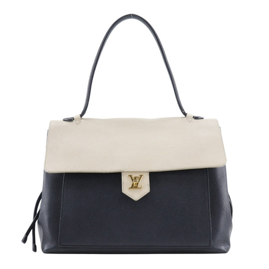 LOUIS VUITTON Tote Bag M50191 Calfskin Black / beige Rock Me MM Women Used Authentic