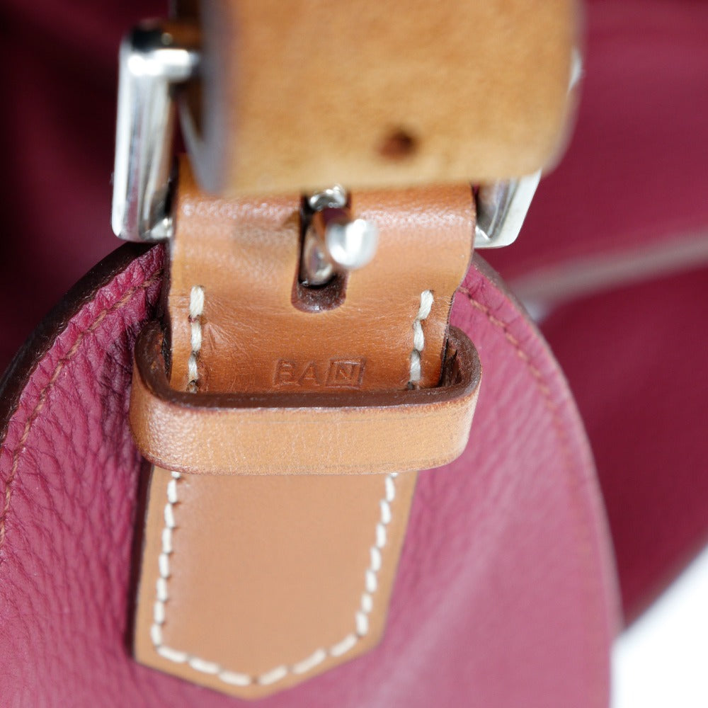 HERMES Shoulder Bag Taurillon Clemence Red Marwali GM Women Used Authentic