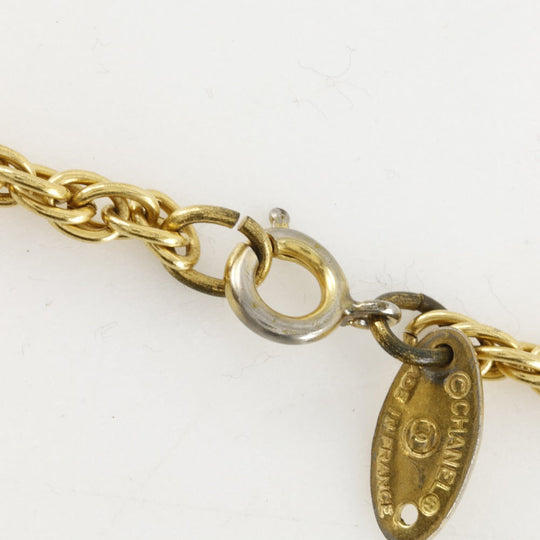 CHANEL Necklace Plated Gold gold vintage COCO Mark Women Used Authentic