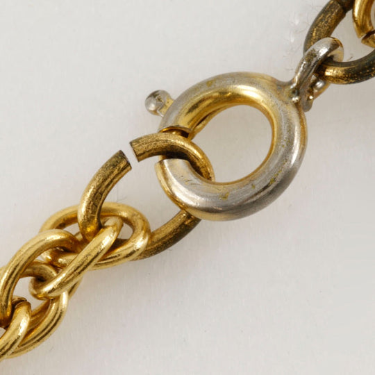 CHANEL Necklace Plated Gold gold vintage COCO Mark Women Used Authentic