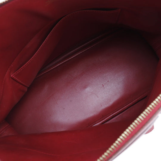 HERMES Handbag Taurillon Clemence Red/Gold Metal 2WAYShoulder Bored 35 Women Used Authentic