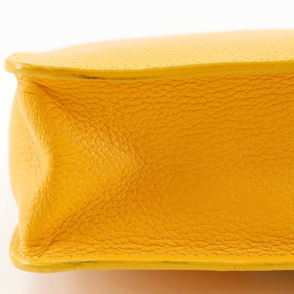 JIMMY CHOO Handbag Calfskin yellow 2WAY Mini Shoulder Women Used Authentic
