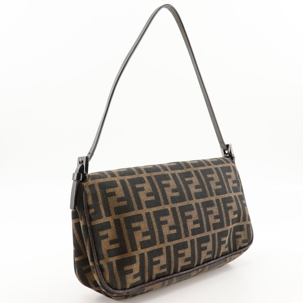 FENDI Shoulder Bag Nylon canvas Brown Zucca
