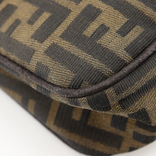 FENDI Shoulder Bag Nylon canvas Brown Zucca