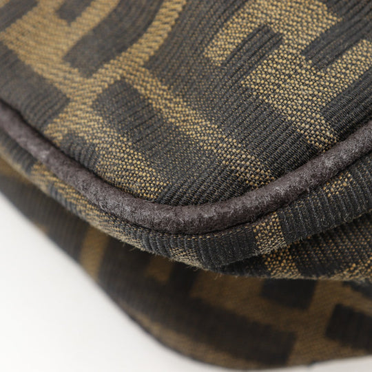 FENDI Shoulder Bag Nylon canvas Brown Zucca