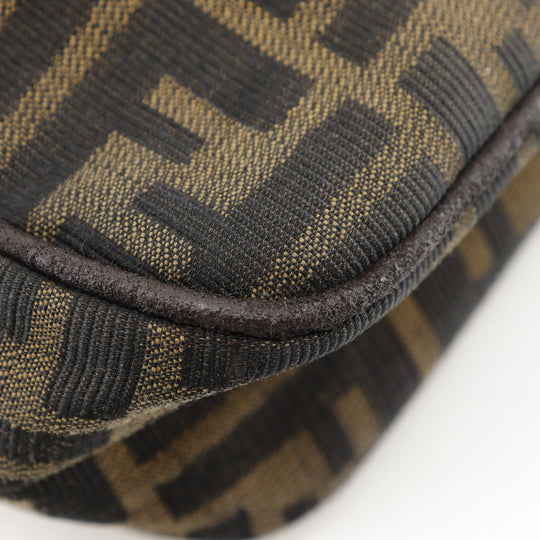 FENDI Shoulder Bag Nylon canvas Brown Zucca
