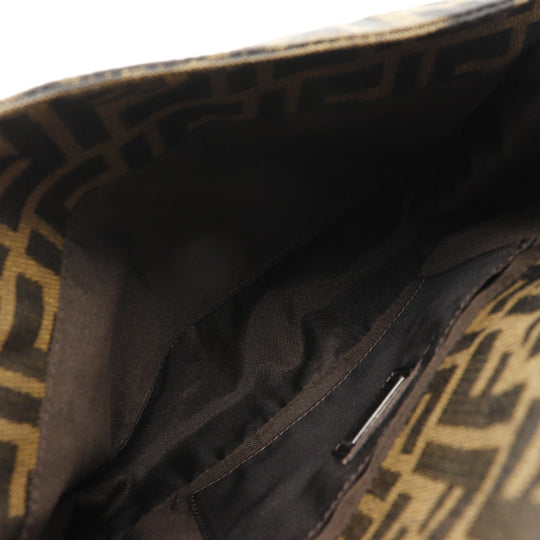 FENDI Shoulder Bag Nylon canvas Brown Zucca