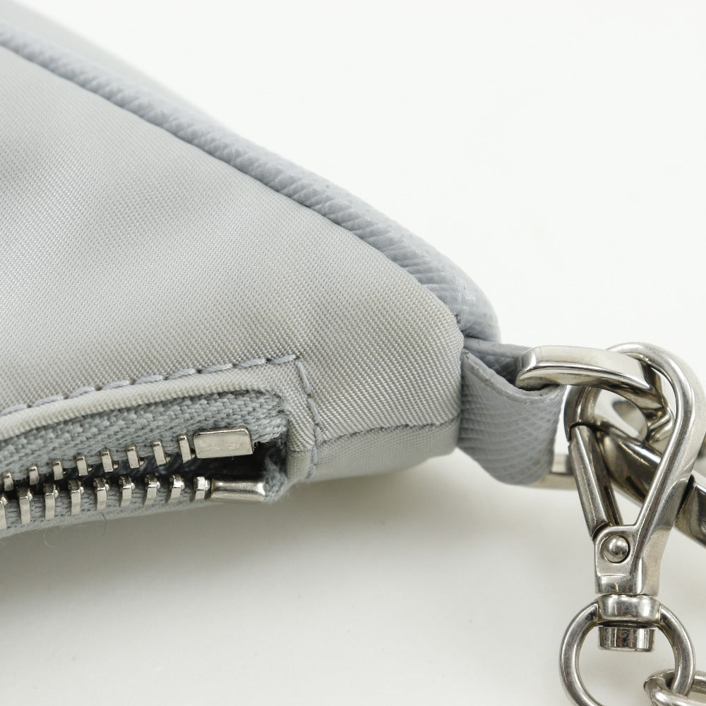 PRADA Shoulder Bag 1BH204 Nylon gray 2WAY Re-Edition 2005 Women Used Authentic