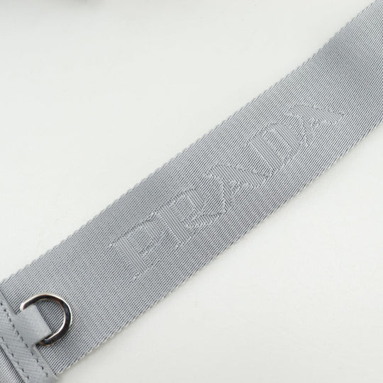 PRADA Shoulder Bag 1BH204 Nylon gray 2WAY Re-Edition 2005 Women Used Authentic