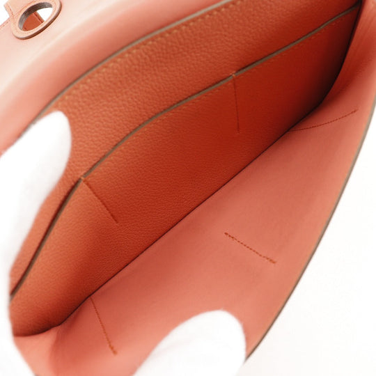 HERMES Long Wallet Purse Shave pink Dogon GM Women Used Authentic