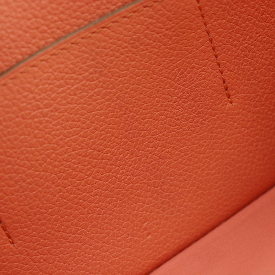 HERMES Long Wallet Purse Shave pink Dogon GM Women Used Authentic