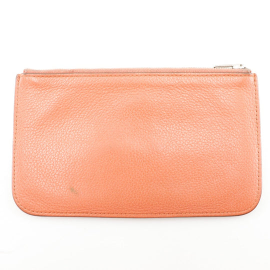 HERMES Long Wallet Purse Shave pink Dogon GM Women Used Authentic