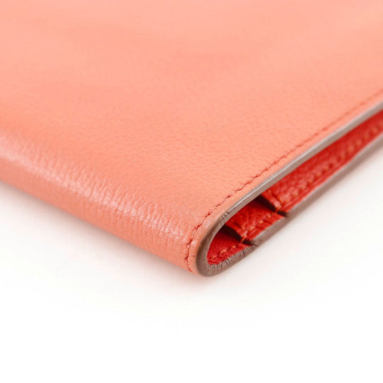 HERMES Long Wallet Purse Shave pink Dogon GM Women Used Authentic