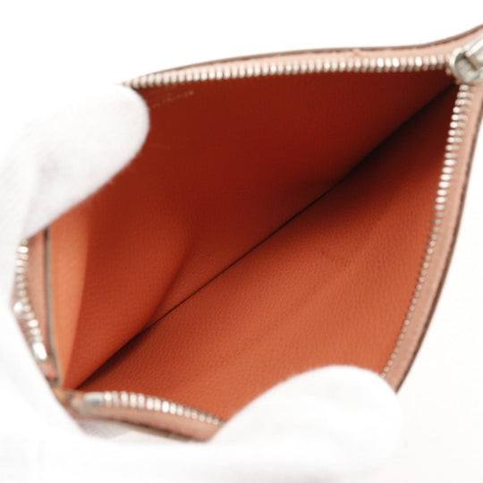 HERMES Long Wallet Purse Shave pink Dogon GM Women Used Authentic
