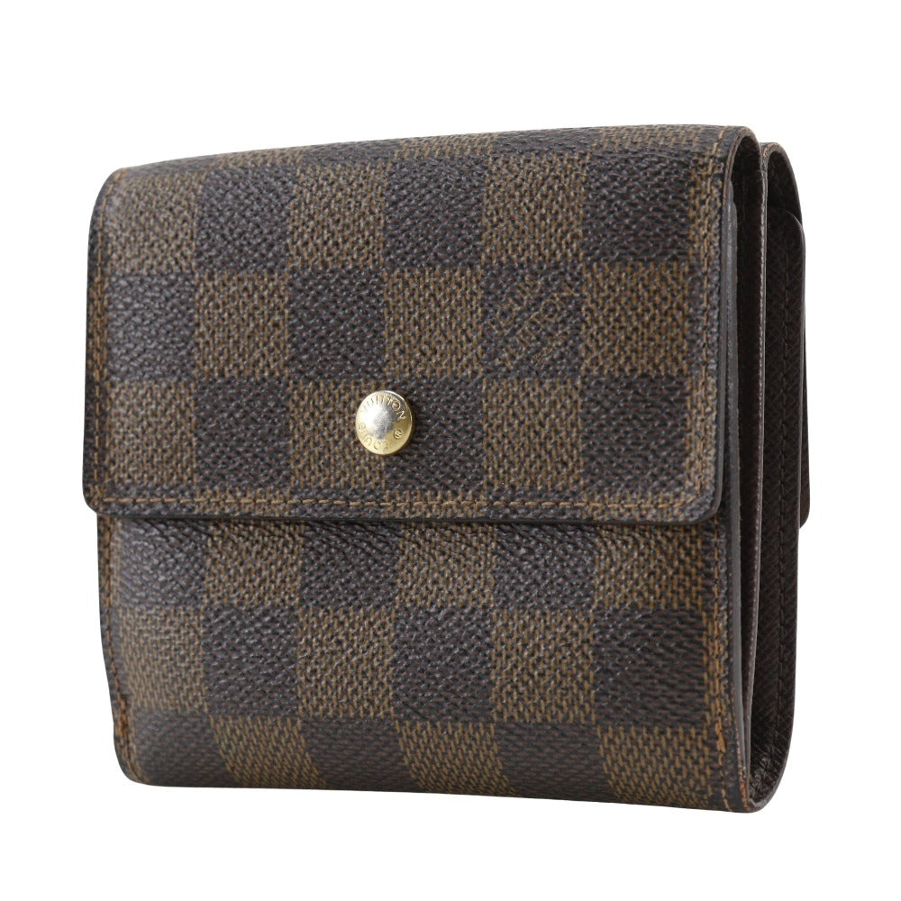 LOUIS VUITTON Bifold Wallet N61652 Damier canvas Brown W Hook Wallet  Porte BilletsCartes Crdit unisex(Unisex) Used Authentic