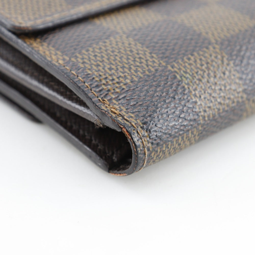 LOUIS VUITTON Bifold Wallet N61652 Damier canvas Brown W Hook Wallet  Porte BilletsCartes Crdit unisex(Unisex) Used Authentic