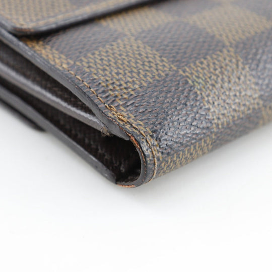 LOUIS VUITTON Bifold Wallet N61652 Damier canvas Brown W Hook Wallet  Porte BilletsCartes Crdit unisex(Unisex) Used Authentic