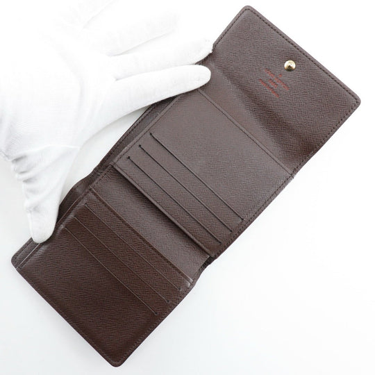 LOUIS VUITTON Bifold Wallet N61652 Damier canvas Brown W Hook Wallet  Porte BilletsCartes Crdit unisex(Unisex) Used Authentic