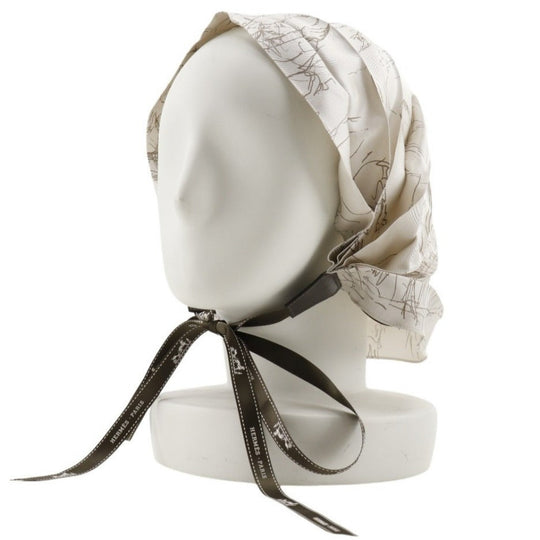 HERMES Other accessories silk beige Head scarf