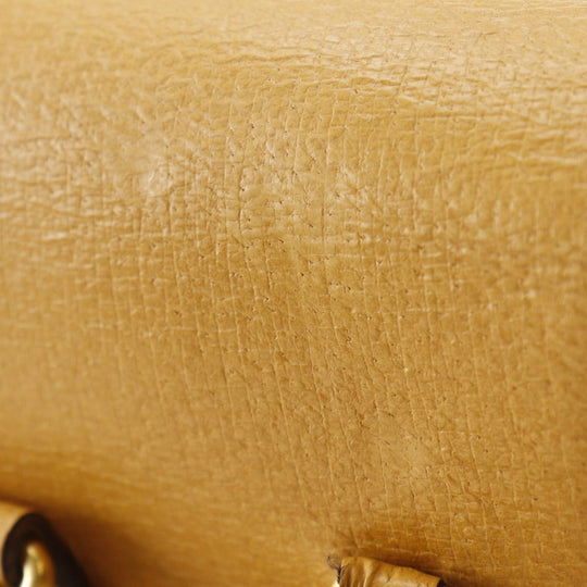 GUCCI Backpack 003.2058.0016 Calfskin yellow Bamboo Backpack Women Used Authentic