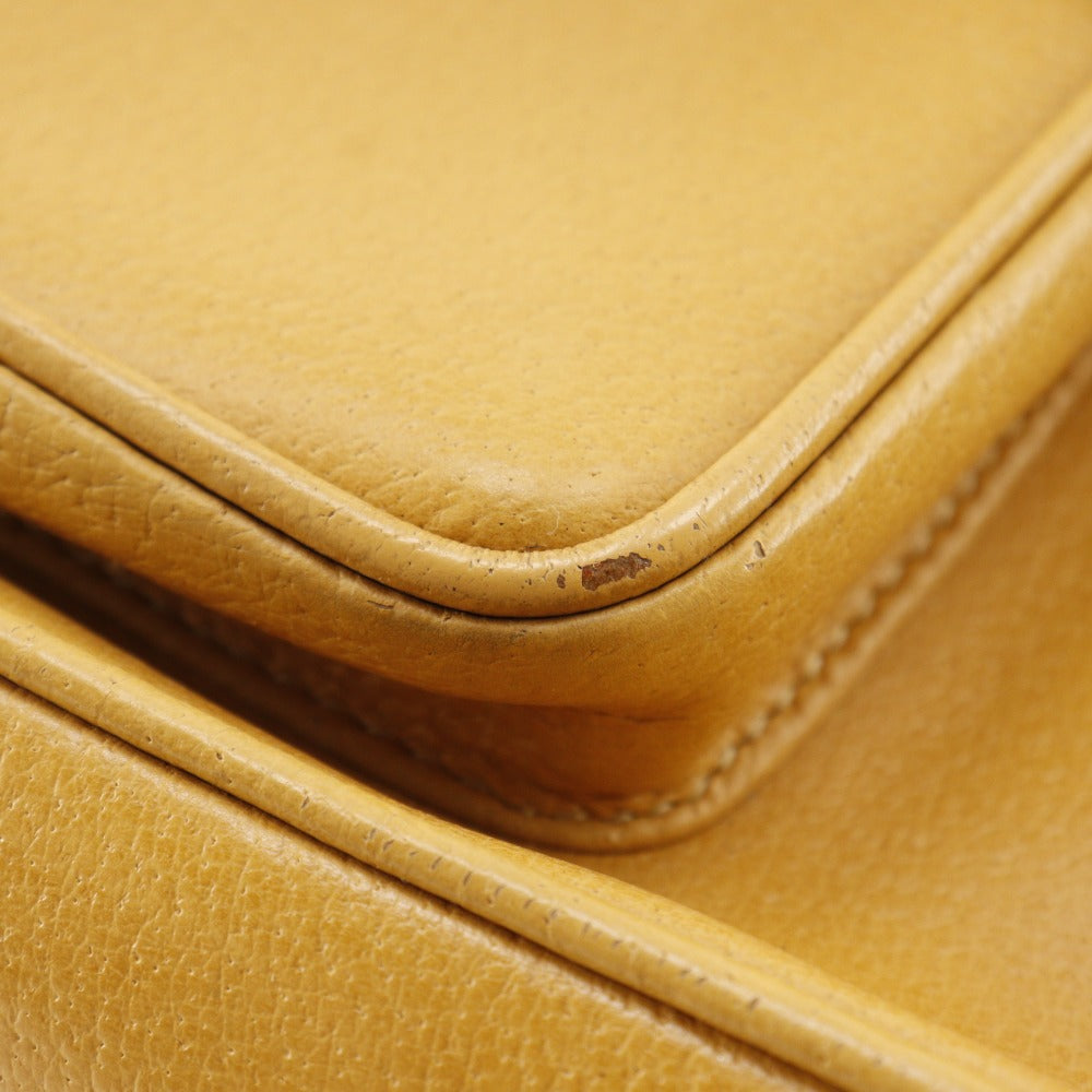 GUCCI Backpack 003.2058.0016 Calfskin yellow Bamboo Backpack Women Used Authentic