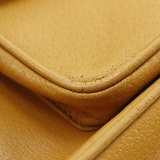 GUCCI Backpack 003.2058.0016 Calfskin yellow Bamboo Backpack Women Used Authentic