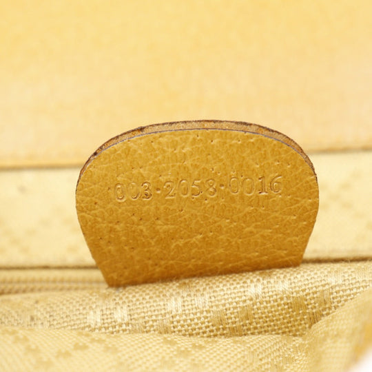 GUCCI Backpack 003.2058.0016 Calfskin yellow Bamboo Backpack Women Used Authentic