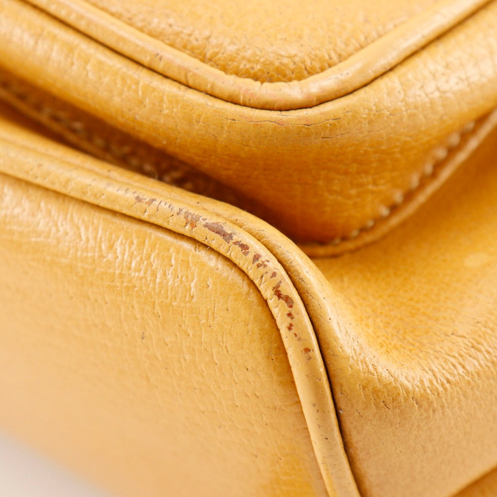 GUCCI Backpack 003.2058.0016 Calfskin yellow Bamboo Backpack Women Used Authentic