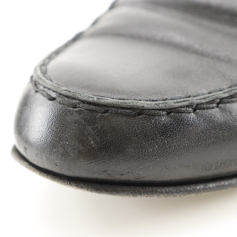 HERMES loafers Calfskin black 37 1/2 Hstitch Women 37 1/2 Used Authentic