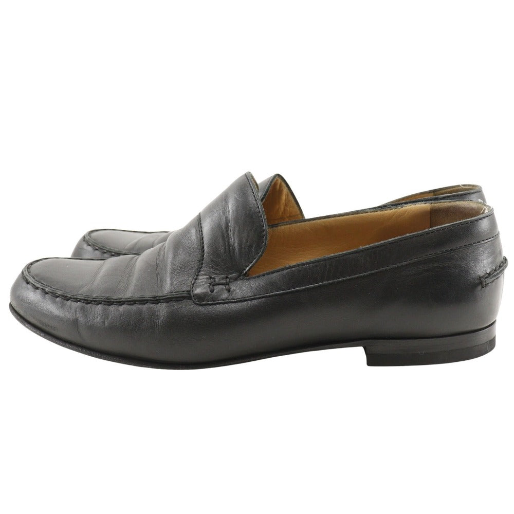 HERMES loafers Calfskin black 37 1/2 Hstitch Women 37 1/2 Used Authentic