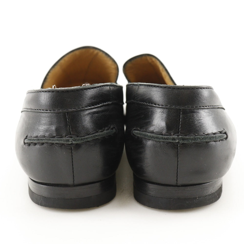 HERMES loafers Calfskin black 37 1/2 Hstitch Women 37 1/2 Used Authentic