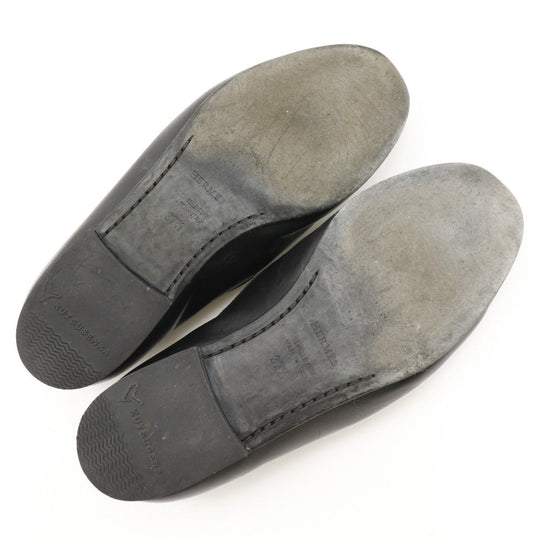 HERMES loafers Calfskin black 37 1/2 Hstitch Women 37 1/2 Used Authentic