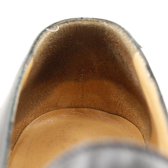 HERMES loafers Calfskin black 37 1/2 Hstitch Women 37 1/2 Used Authentic
