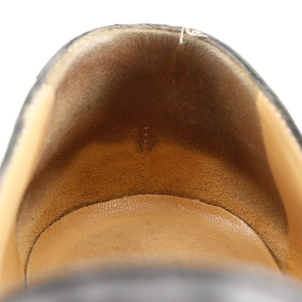 HERMES loafers Calfskin black 37 1/2 Hstitch Women 37 1/2 Used Authentic