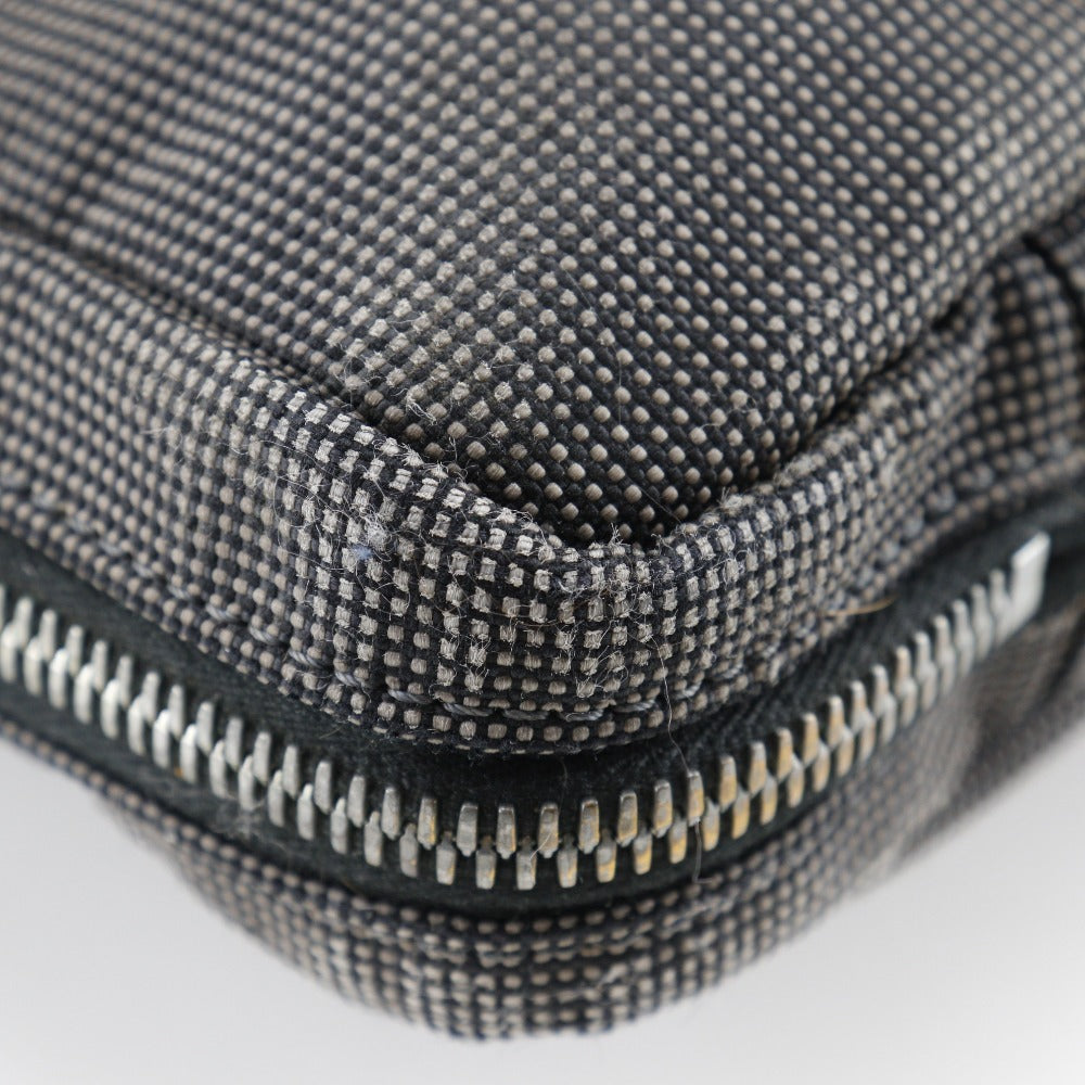 HERMES Business bag Nylon canvas gray Document bag Her Line unisex(Unisex) Used Authentic
