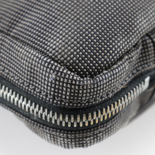 HERMES Business bag Nylon canvas gray Document bag Her Line unisex(Unisex) Used Authentic