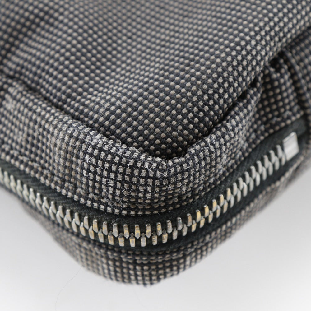HERMES Business bag Nylon canvas gray Document bag Her Line unisex(Unisex) Used Authentic