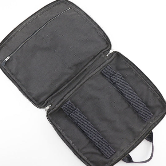 HERMES Business bag Nylon canvas gray Document bag Her Line unisex(Unisex) Used Authentic