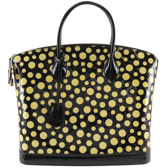 LOUIS VUITTON Handbag M91399 Vernis black Yayoi Kusama Vernis Dot Infinity LockitMM Women Used Authentic
