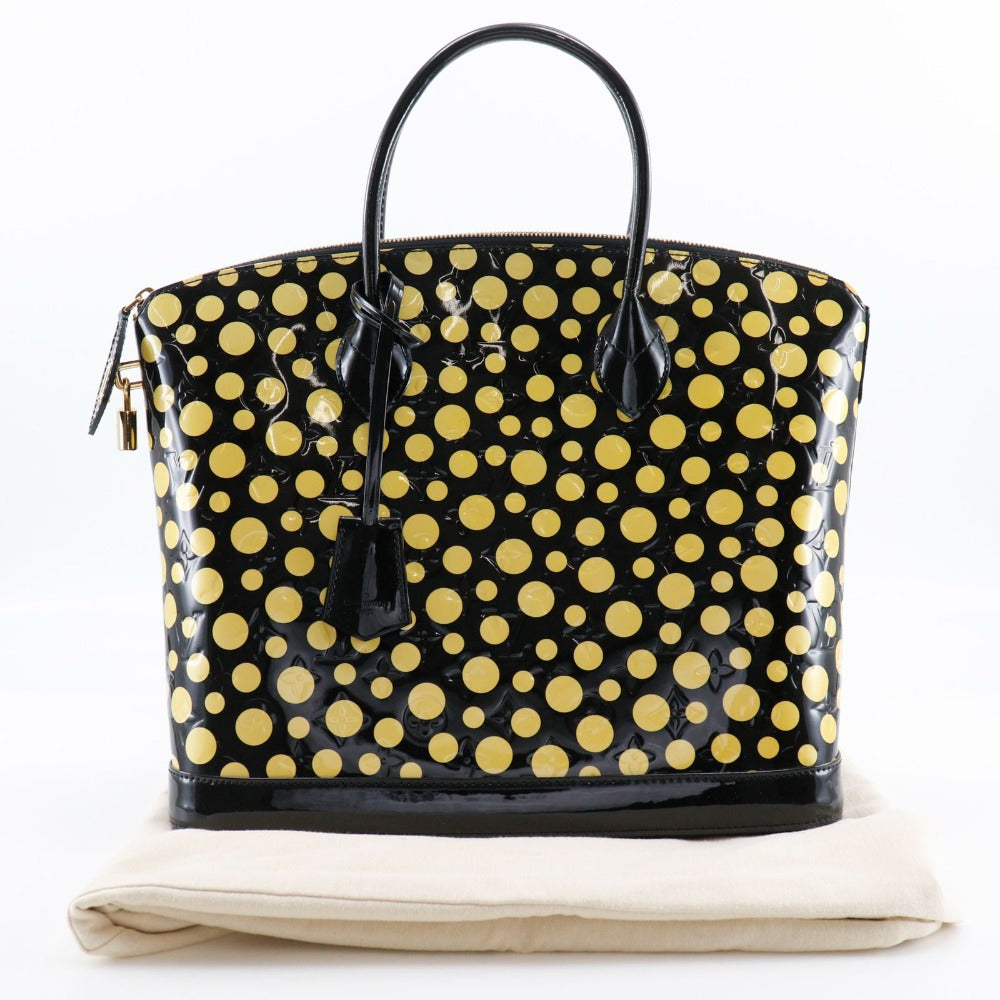 LOUIS VUITTON Handbag M91399 Vernis black Yayoi Kusama Vernis Dot Infinity LockitMM Women Used Authentic